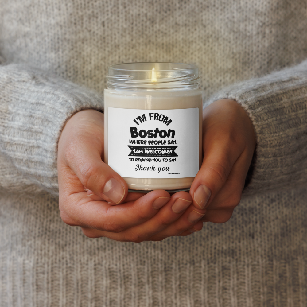 “I’m from Boston, Yah Welcome!” Meme Soy Candle
