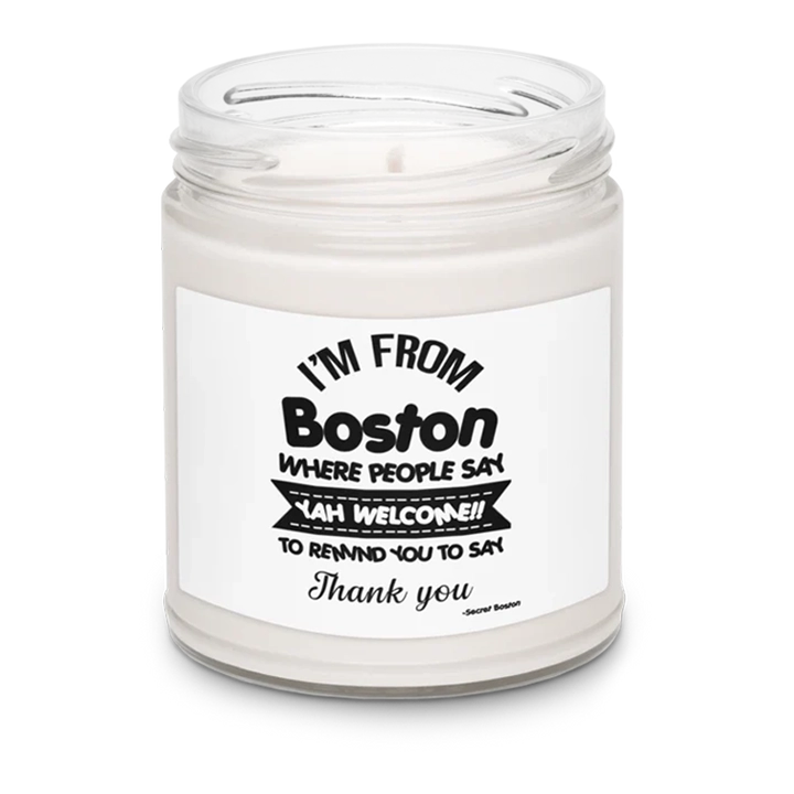 “I’m from Boston, Yah Welcome!” Meme Soy Candle