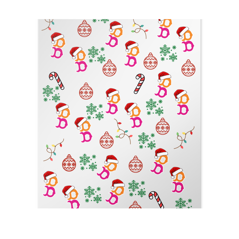 Boston B Holiday Wrapping Paper – Boston Holiday Edition