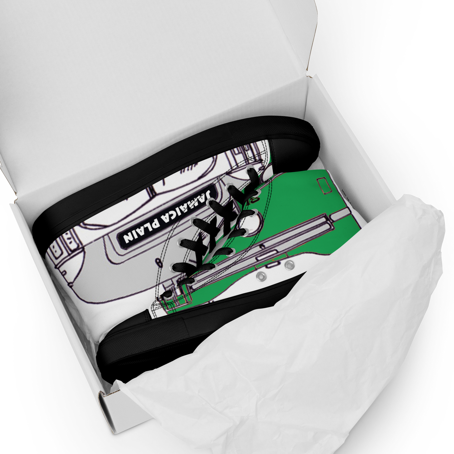 Boston Green Line Trolley High Tops – Streetcar Style Edition