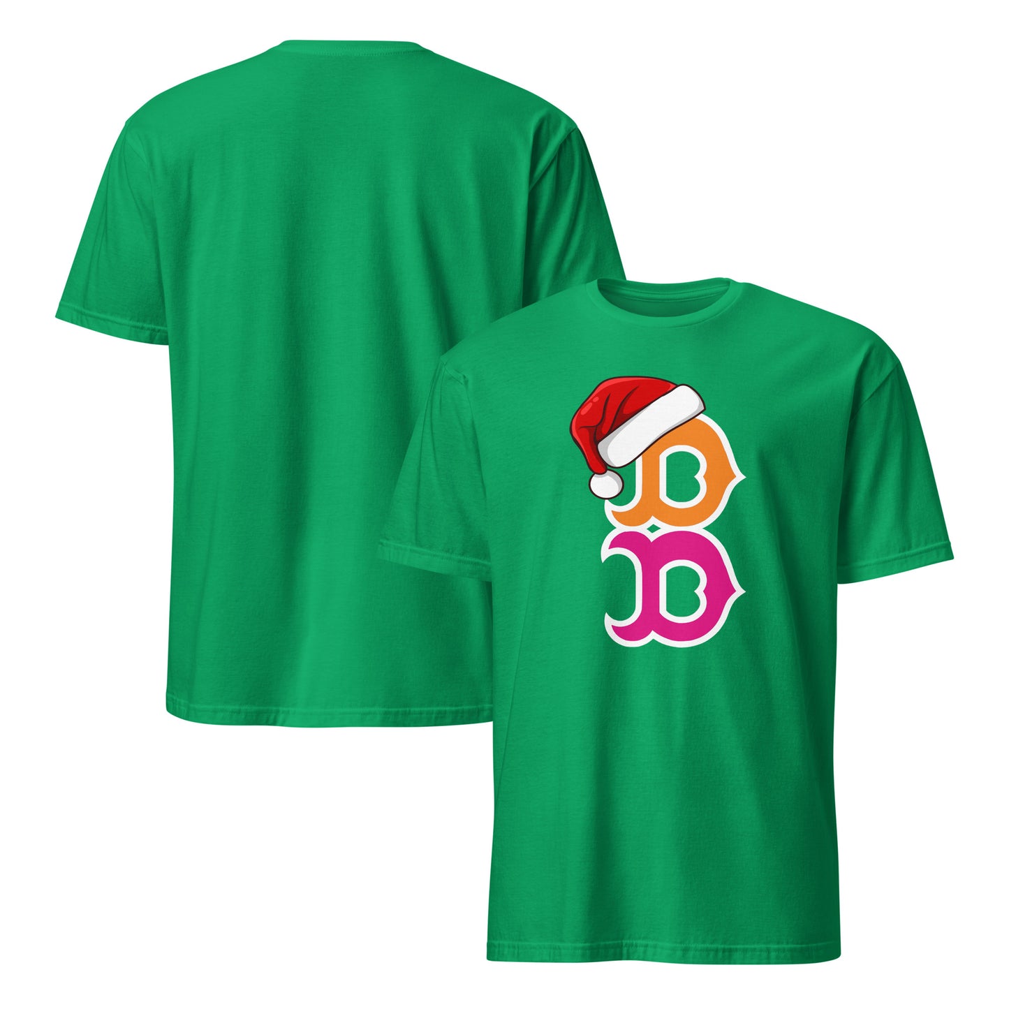 Boston B T-shirt π
 Santa Hat Holiday Edition