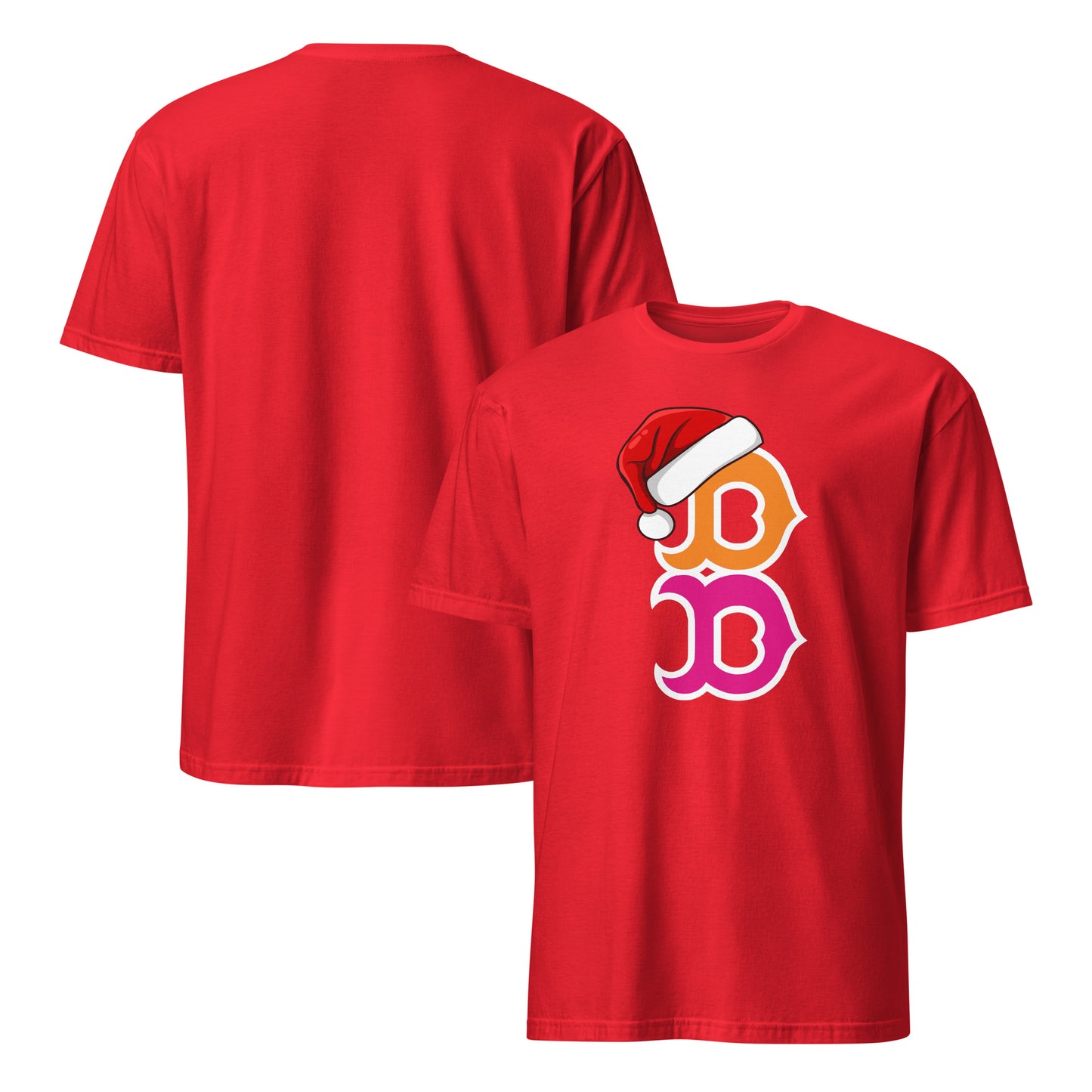 Boston B T-shirt π
 Santa Hat Holiday Edition