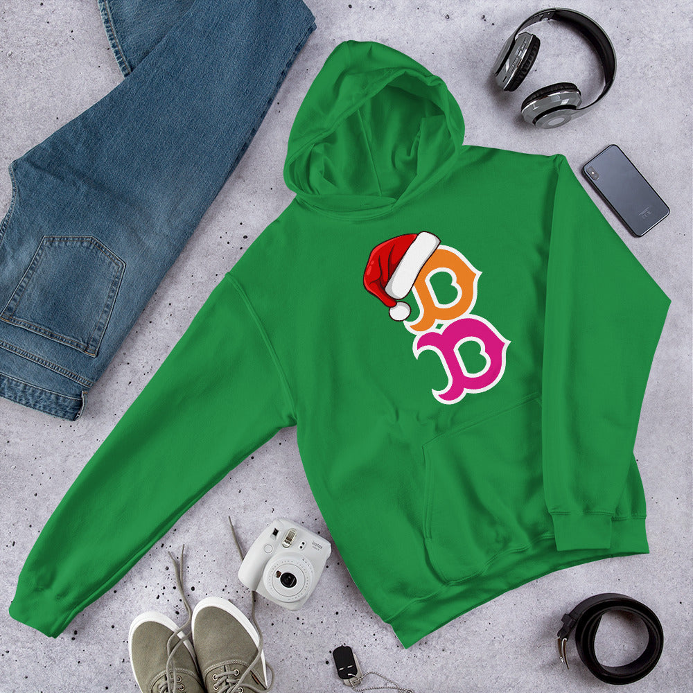 Boston B Hoodie π
 Santa Hat Holiday Edition