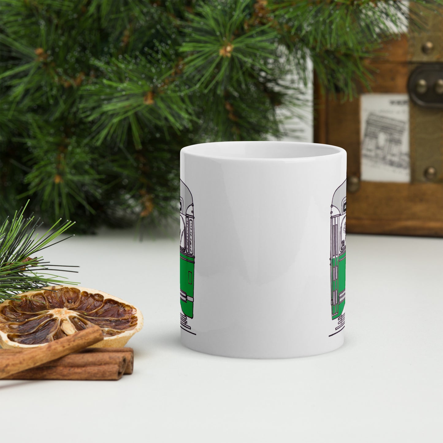 Jamaica Plain Trolley Mug | Classic Boston Coffee Cup
