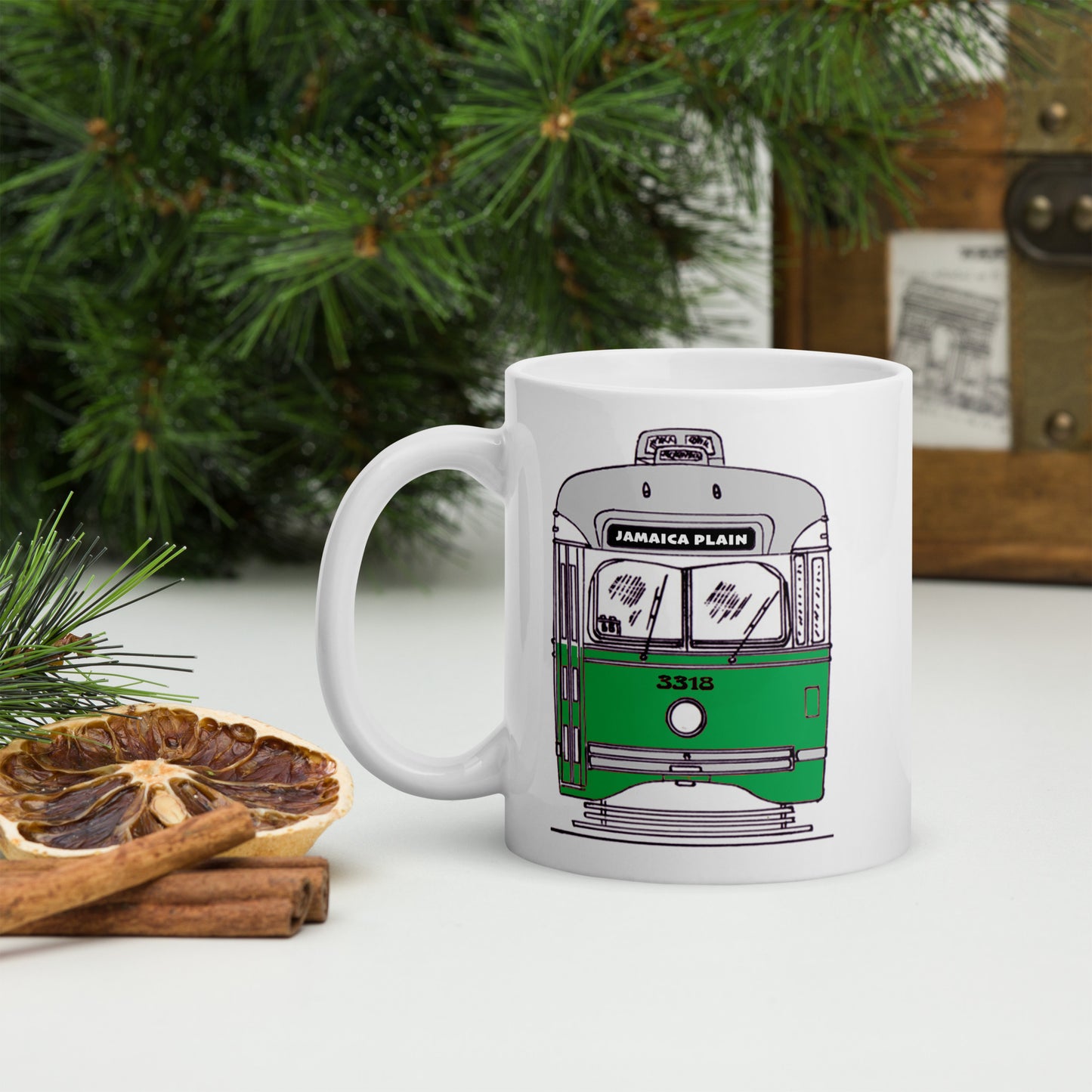Jamaica Plain Trolley Mug | Classic Boston Coffee Cup