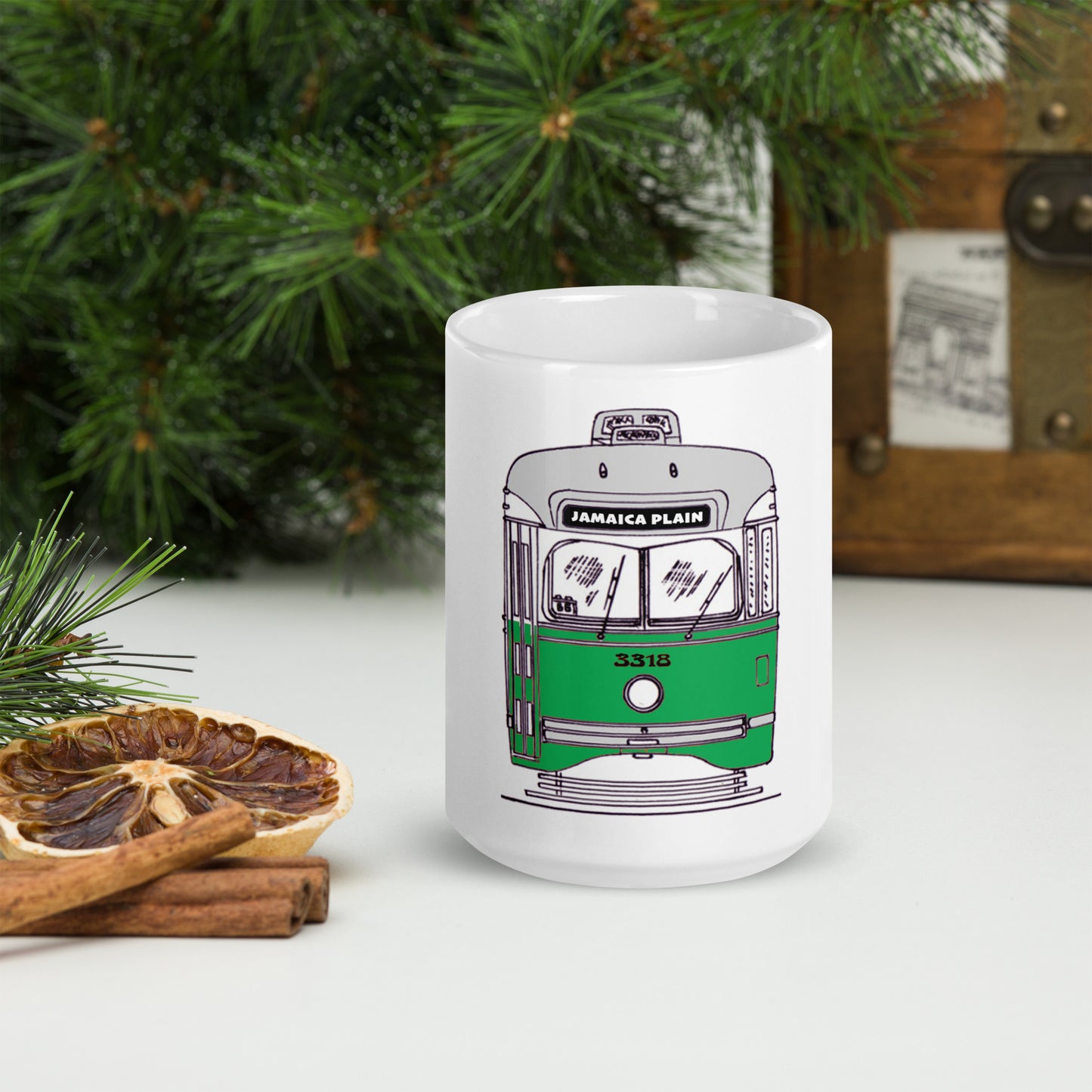 Jamaica Plain Trolley Mug | Classic Boston Coffee Cup