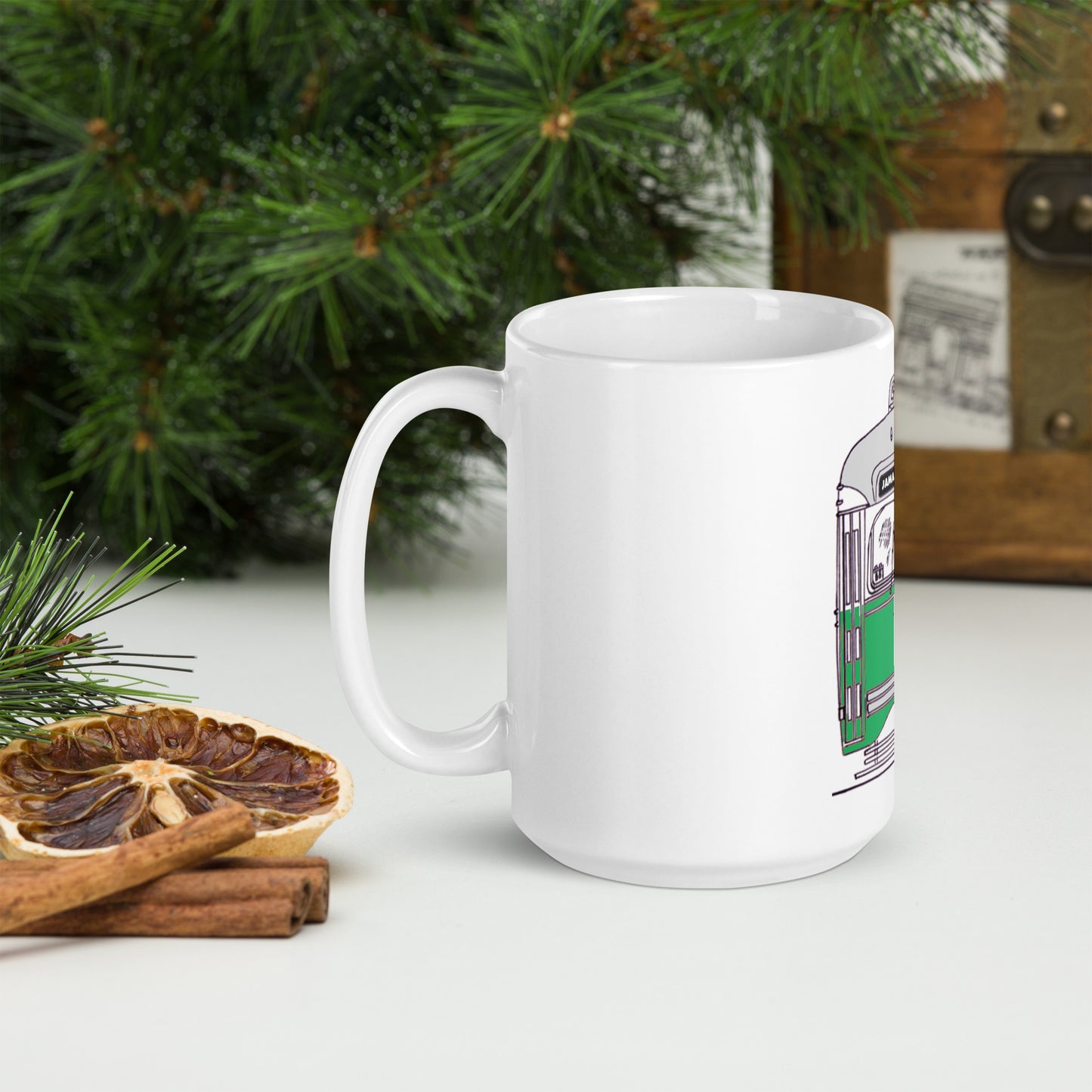 Jamaica Plain Trolley Mug | Classic Boston Coffee Cup