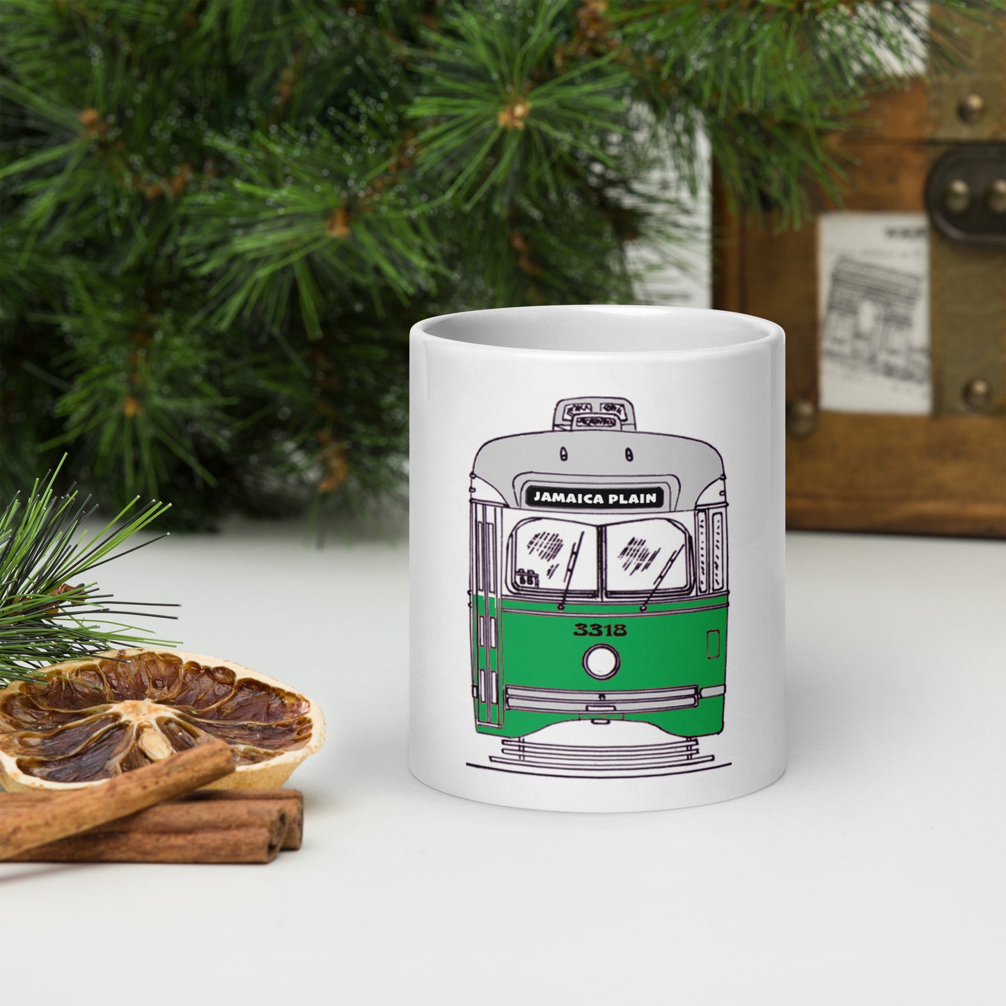 Jamaica Plain Trolley Mug | Classic Boston Coffee Cup