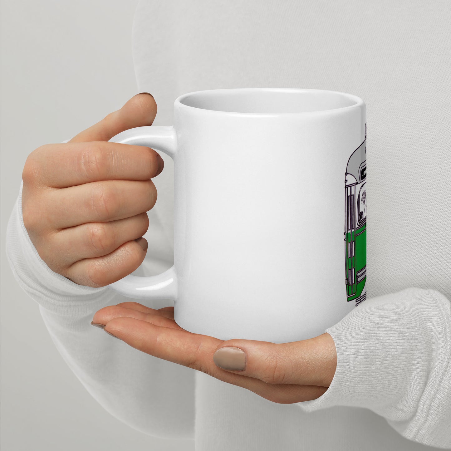 Jamaica Plain Trolley Mug | Classic Boston Coffee Cup