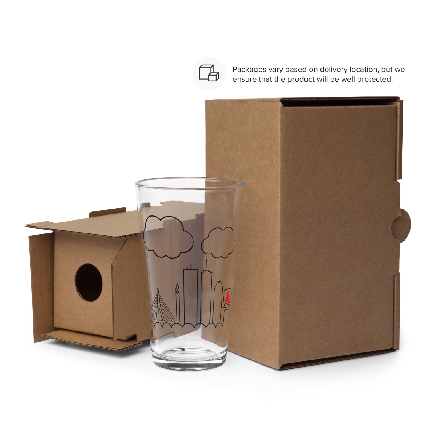 Citgo Skyline Pint Glass