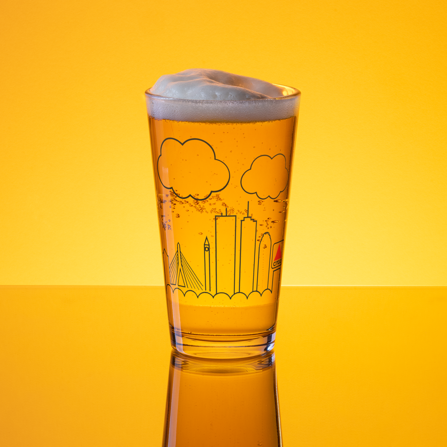 Citgo Skyline Pint Glass